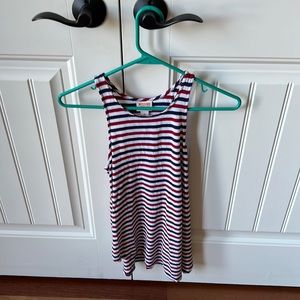 EUC flowy racerback tunic tank, red white and blue!!